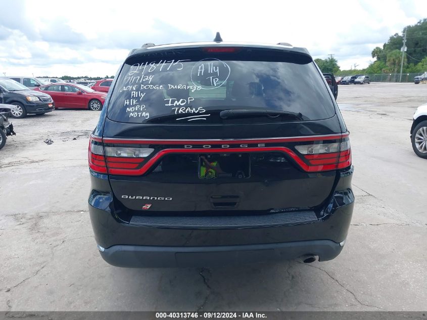 2018 Dodge Durango Sxt Awd VIN: 1C4RDJAG6JC248475 Lot: 40313746