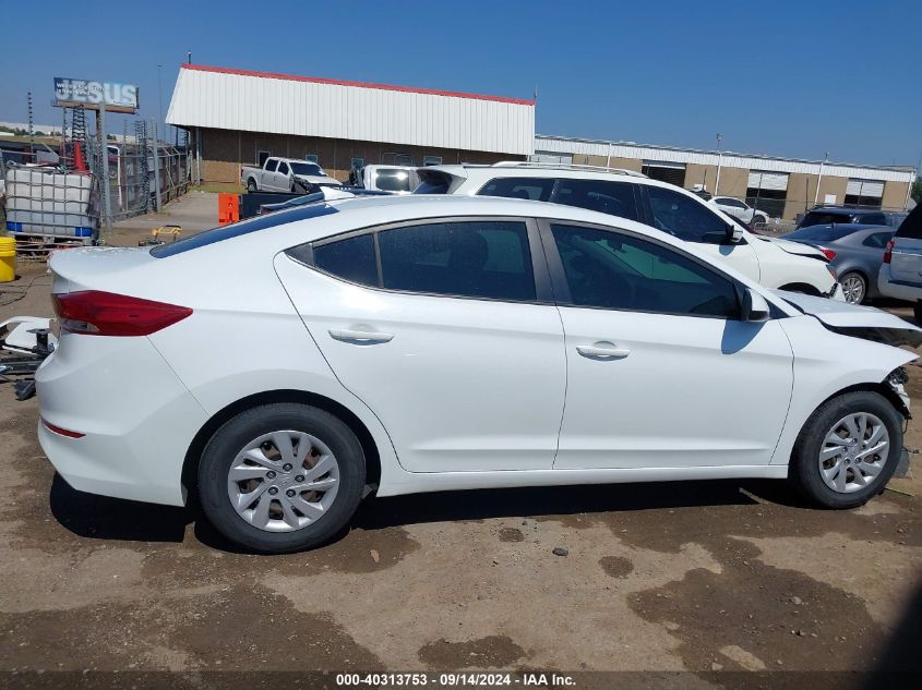 2018 HYUNDAI ELANTRA SE VIN: 5NPD74LF5JH399674