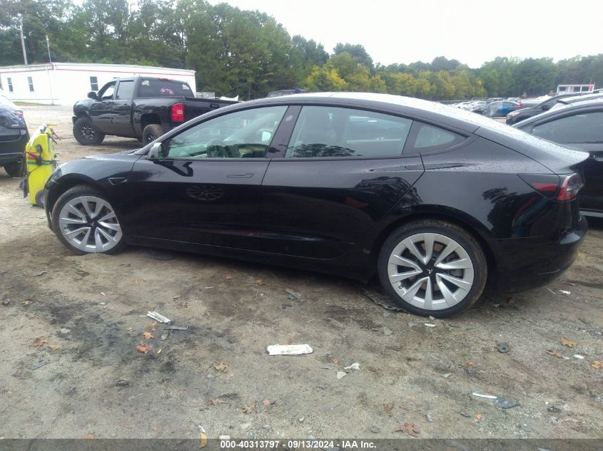 2022 Tesla Model 3 VIN: 5YJ3E1EAXNF372072 Lot: 40313797