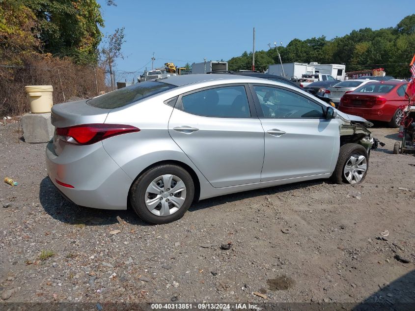 2016 Hyundai Elantra Se VIN: 5NPDH4AE4GH743317 Lot: 40313851