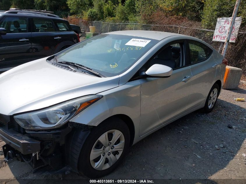 2016 Hyundai Elantra Se VIN: 5NPDH4AE4GH743317 Lot: 40313851