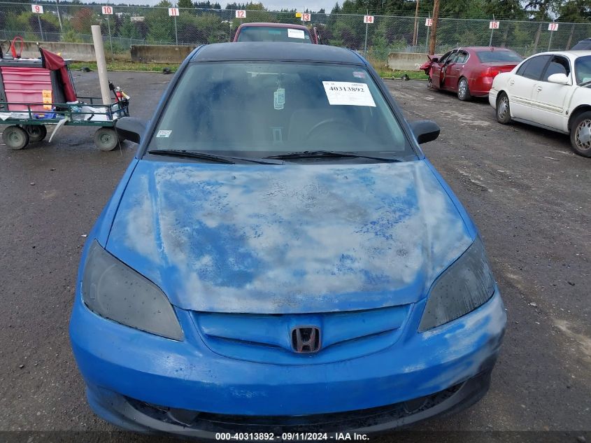 2004 Honda Civic Vp VIN: 2HGES16394H536813 Lot: 40313892