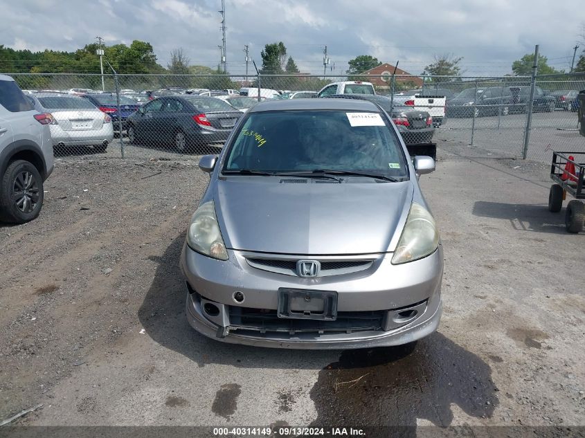 2008 Honda Fit Sport VIN: JHMGD37658S074012 Lot: 40314149