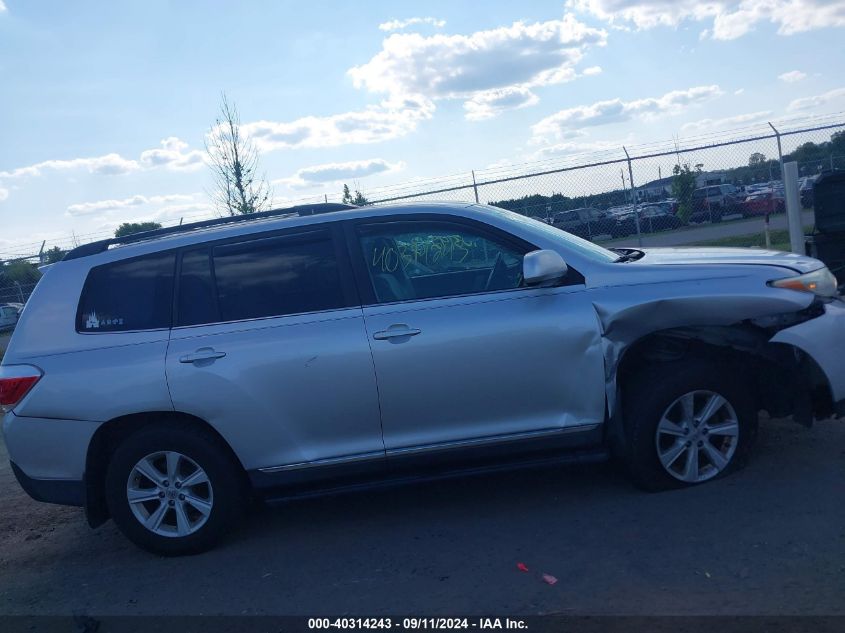 2013 Toyota Highlander Base Plus V6 VIN: 5TDBK3EH7DS192992 Lot: 40314243