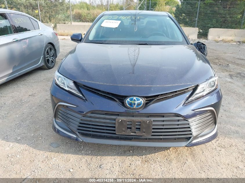 2022 Toyota Camry Le Hybrid VIN: 4T1C31AK2NU039940 Lot: 40314255