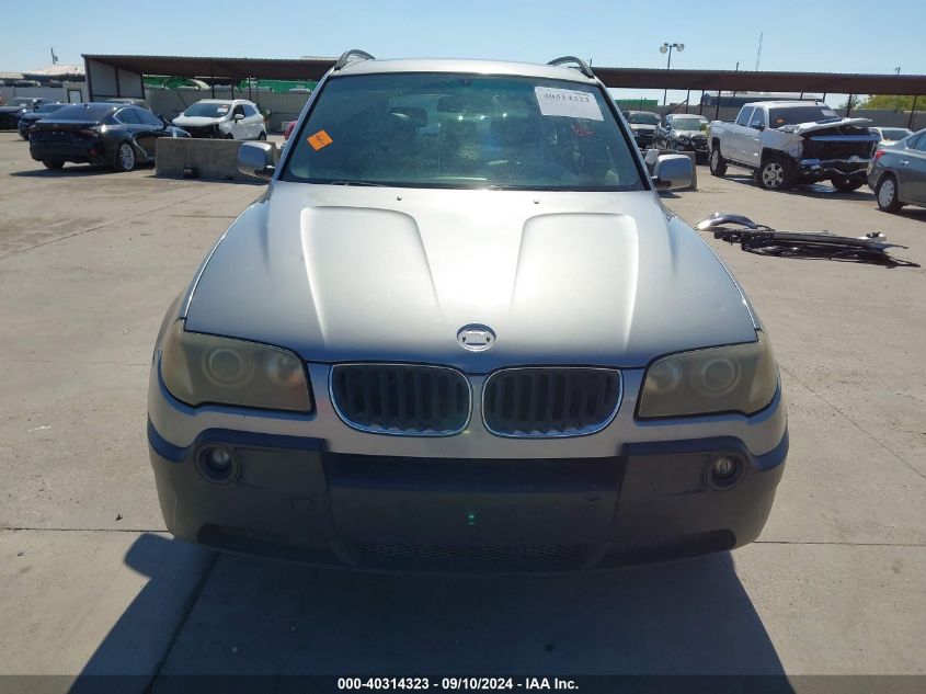 2004 BMW X3 3.0I VIN: WBXPA93484WD00618 Lot: 40314323