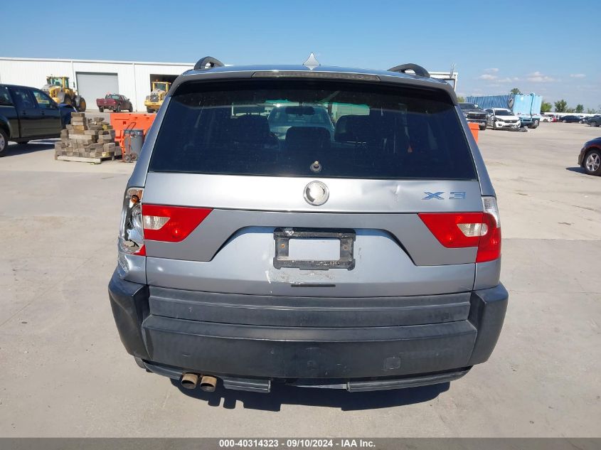 2004 BMW X3 3.0I VIN: WBXPA93484WD00618 Lot: 40314323