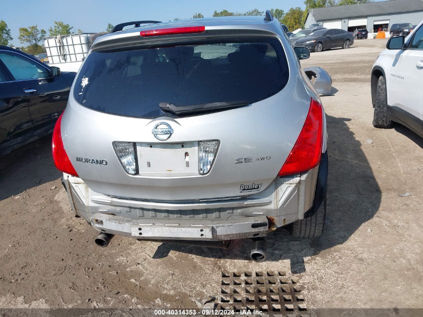 JN8AZ08WX4W317049 2004 Nissan Murano Se