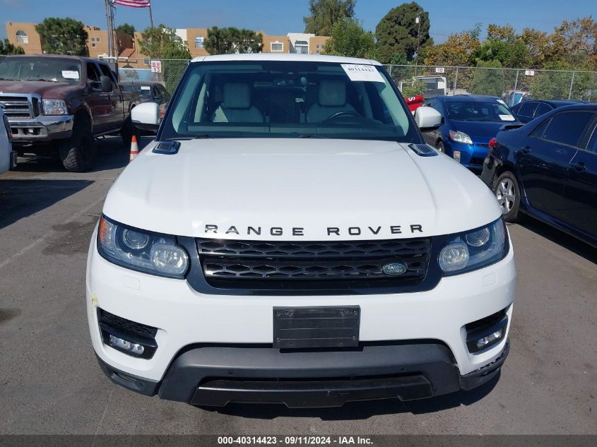 2015 Land Rover Range Rover Sport Se VIN: SALWG2VFXFA539008 Lot: 40314423