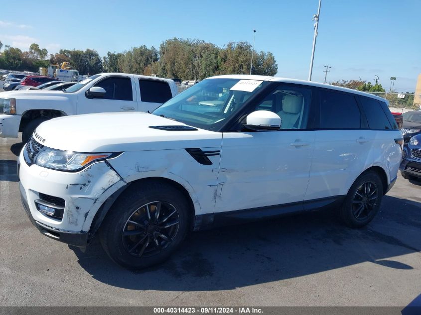 2015 Land Rover Range Rover Sport Se VIN: SALWG2VFXFA539008 Lot: 40314423