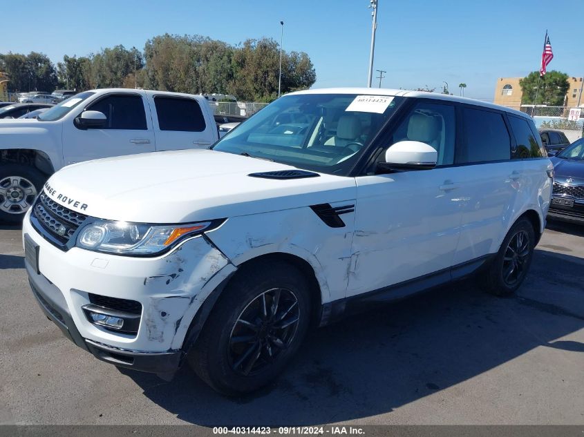 2015 Land Rover Range Rover Sport Se VIN: SALWG2VFXFA539008 Lot: 40314423