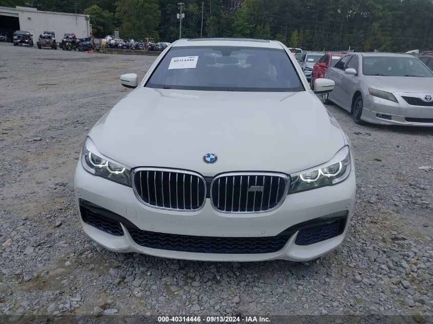 2018 BMW 740I VIN: WBA7E2C52JG741744 Lot: 40314446