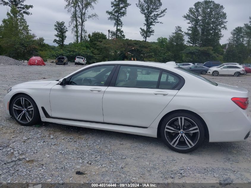 2018 BMW 740I VIN: WBA7E2C52JG741744 Lot: 40314446