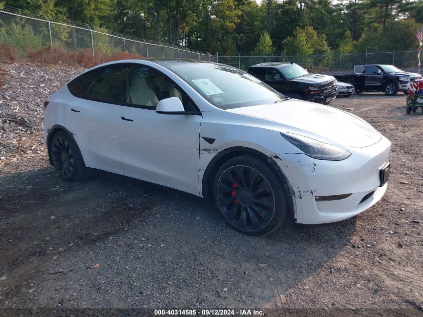 2022 Tesla Model Y VIN: 7SAYGDEFXNF383458 Lot: 40314585