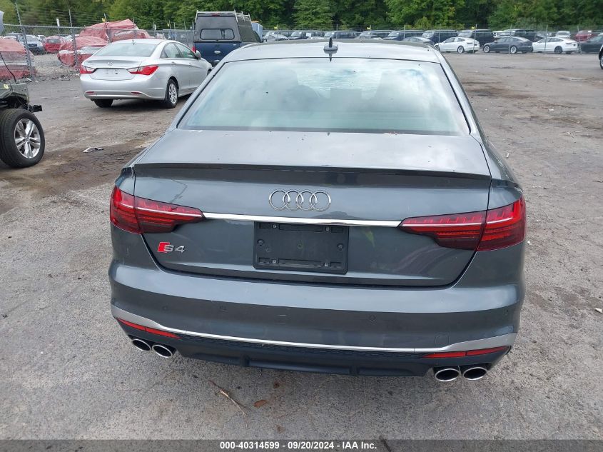 2020 Audi S4 Premium Plus Tfsi Quattro Tiptronic VIN: WAUB4AF4XLA073532 Lot: 40314599