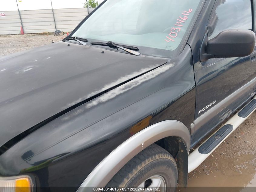 2002 Isuzu Rodeo Ls 3.2L V6/Lse 3.2L V6/S 3.2L V6 VIN: 4S2CK58W624340573 Lot: 40314616