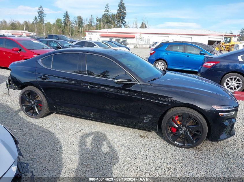 2022 Genesis G70 3.3T Awd VIN: KMTG54TEXNU092640 Lot: 40314629