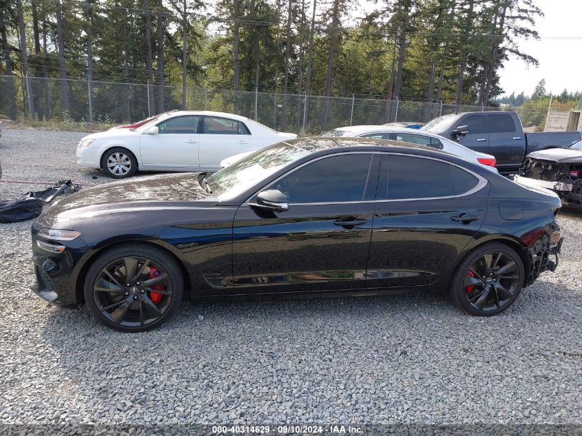 2022 Genesis G70 3.3T Awd VIN: KMTG54TEXNU092640 Lot: 40314629