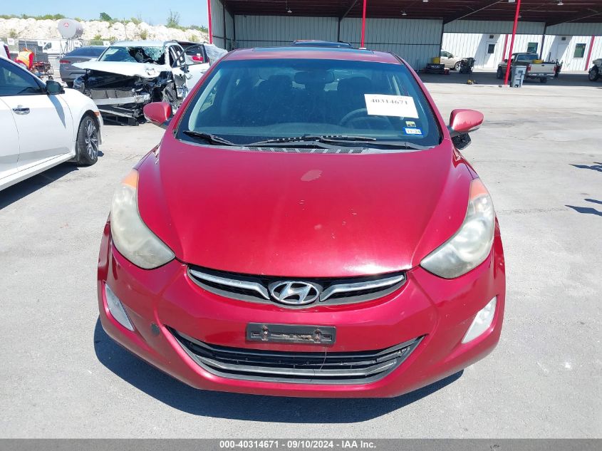 2013 Hyundai Elantra Limited VIN: KMHDH4AE9DU505525 Lot: 40314671