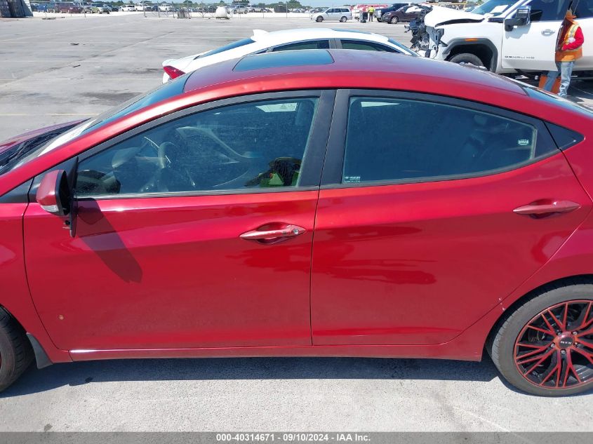 2013 Hyundai Elantra Limited VIN: KMHDH4AE9DU505525 Lot: 40314671