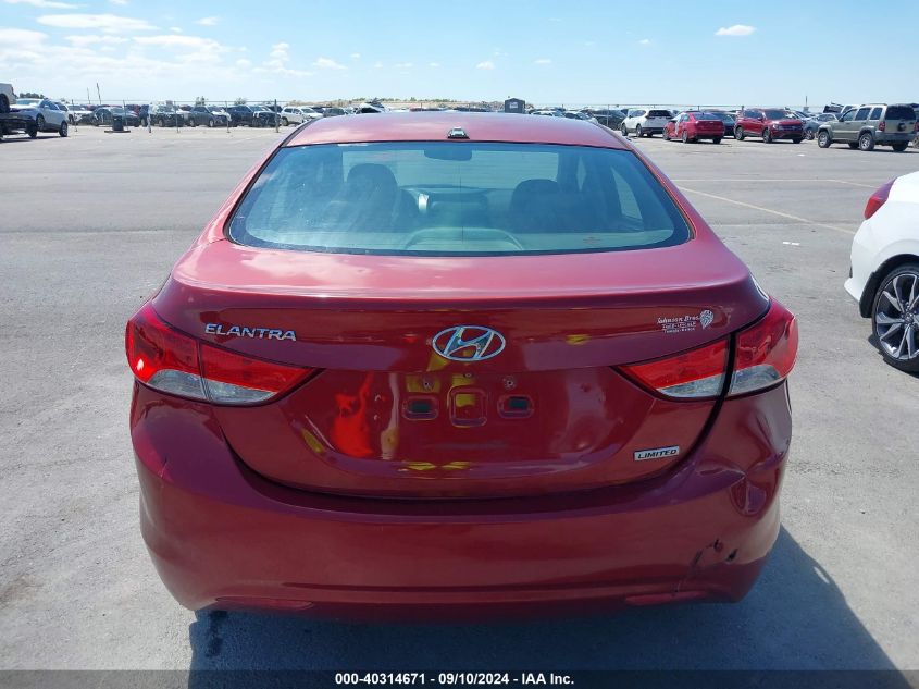 2013 Hyundai Elantra Limited VIN: KMHDH4AE9DU505525 Lot: 40314671