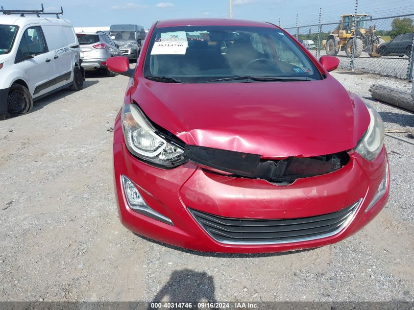 2014 Hyundai Elantra Se VIN: KMHDH4AE8EU160053 Lot: 40314746