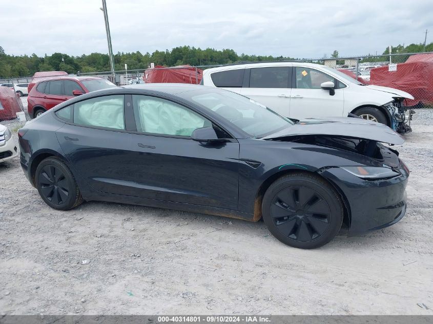 2024 Tesla Model 3 Rear-Wheel Drive VIN: 5YJ3E1EA3RF736452 Lot: 40314801