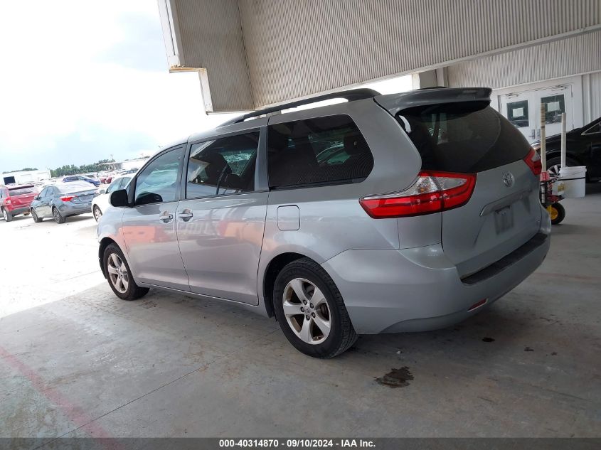 2015 Toyota Sienna Le 8 Passenger VIN: 5TDKK3DC5FS591151 Lot: 40314870