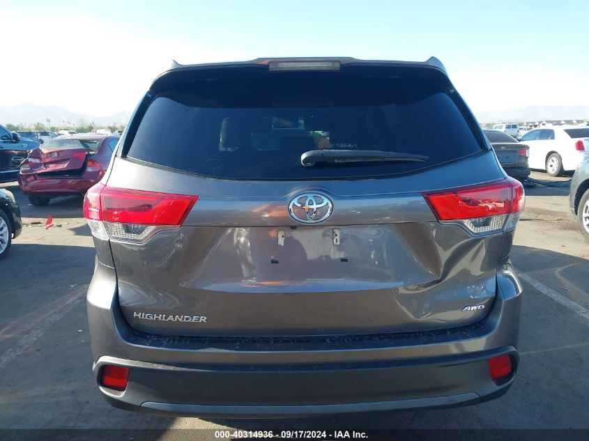 2018 Toyota Highlander Le VIN: 5TDBZRFHXJS860969 Lot: 40314936