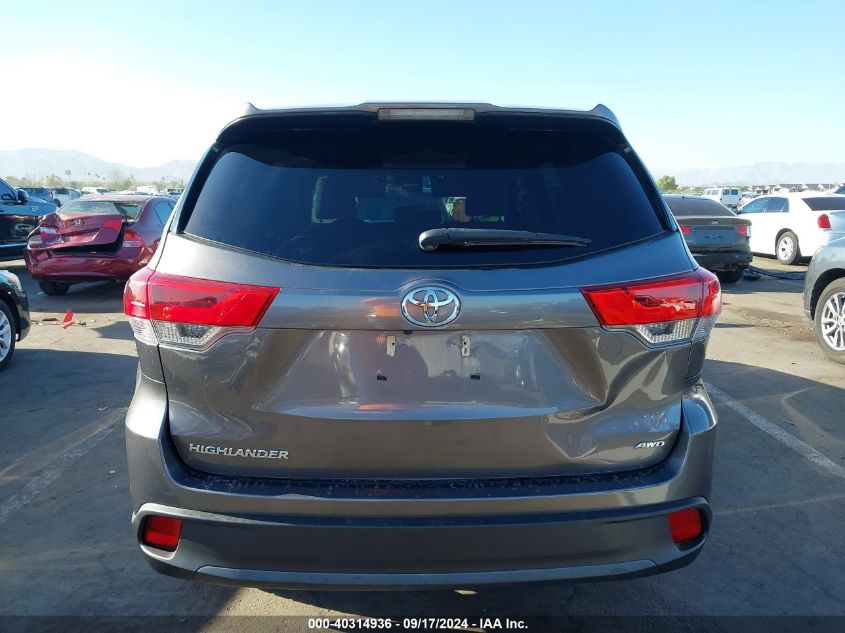 2018 Toyota Highlander Le VIN: 5TDBZRFHXJS860969 Lot: 40314936