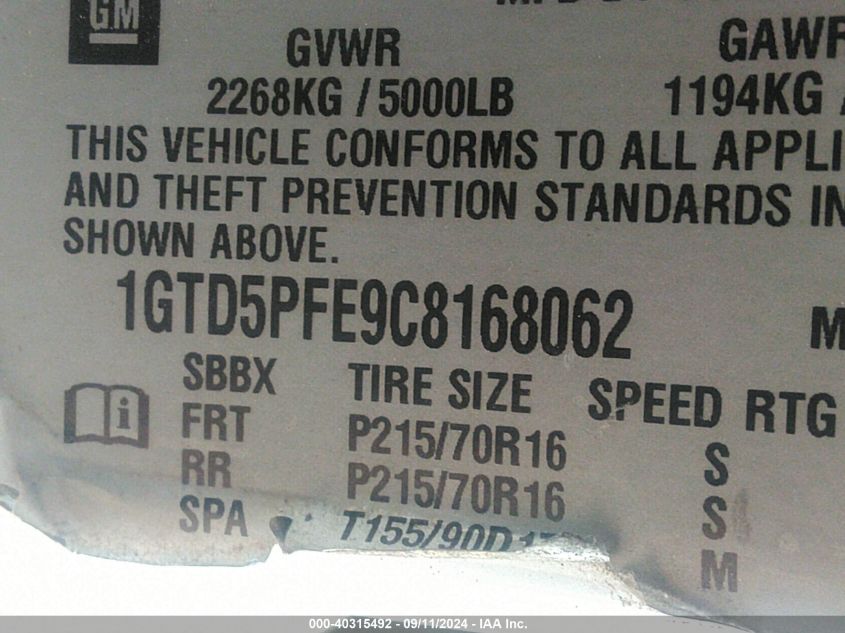 1GTD5PFE9C8168062 2012 GMC Canyon Sle2