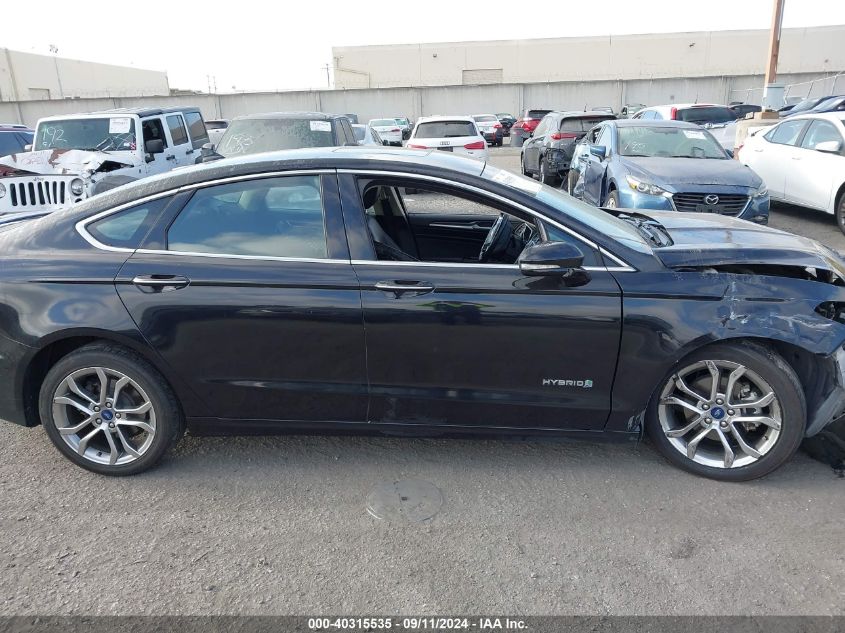 2019 Ford Fusion Titanium VIN: 3FA6P0RU2KR105501 Lot: 40315535