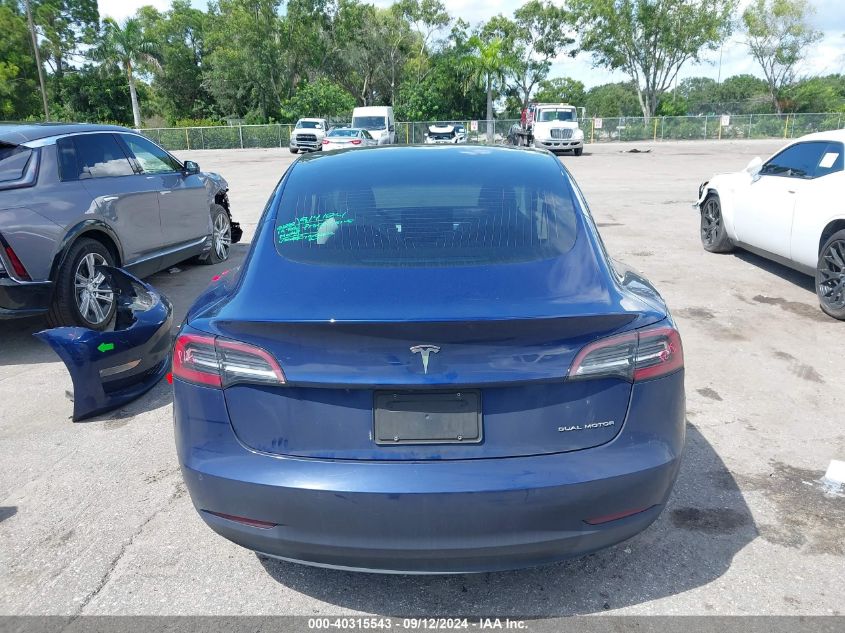 2019 Tesla Model 3 Long Range/Performance VIN: 5YJ3E1EB9KF450555 Lot: 40315543