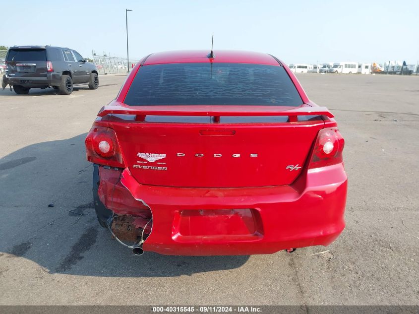 2013 Dodge Avenger R/T VIN: 1C3CDZBG8DN594625 Lot: 40315545