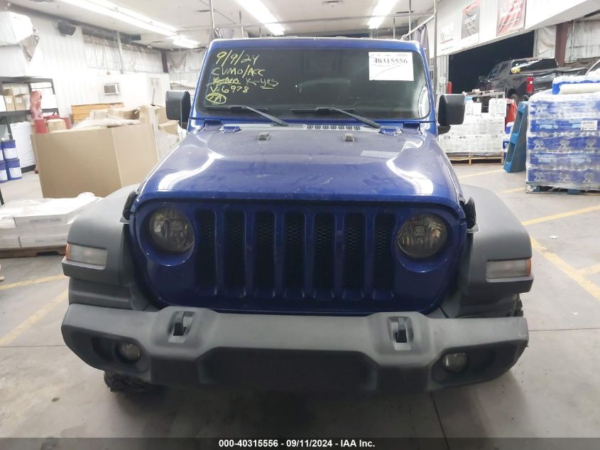 2018 Jeep Wrangler Unlimited Sport S 4X4 VIN: 1C4HJXDG4JW186978 Lot: 40315556