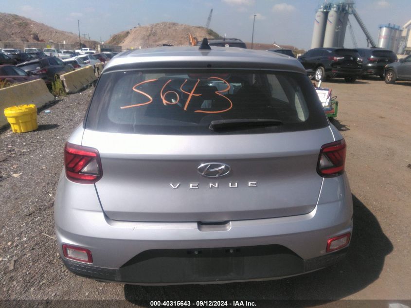 2021 Hyundai Venue Se VIN: KMHRB8A3XMU070091 Lot: 40315643