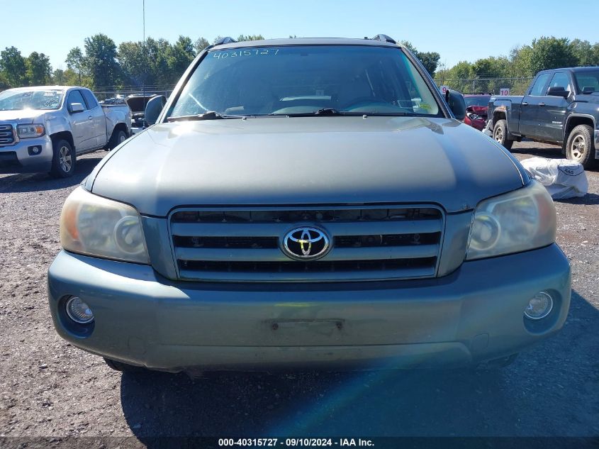 2005 Toyota Highlander V6 VIN: JTEEP21A450094004 Lot: 40425463