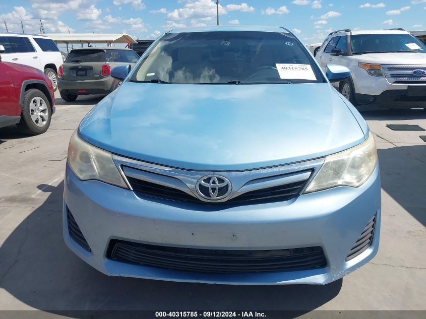 2012 Toyota Camry Le VIN: 4T1BF1FK6CU538331 Lot: 40315785