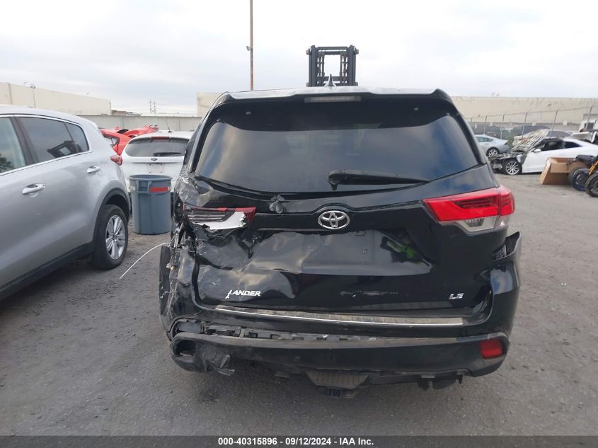 2019 Toyota Highlander Le Plus VIN: 5TDZZRFH4KS324809 Lot: 40315896