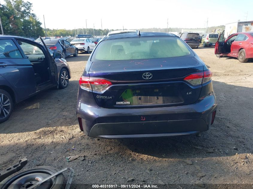 2021 Toyota Corolla Le VIN: JTDEPMAE3MJ169075 Lot: 40315917