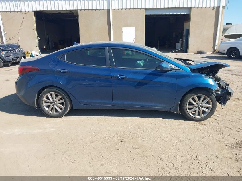 2016 Hyundai Elantra Se VIN: KMHDH4AE2GU606586 Lot: 40315999