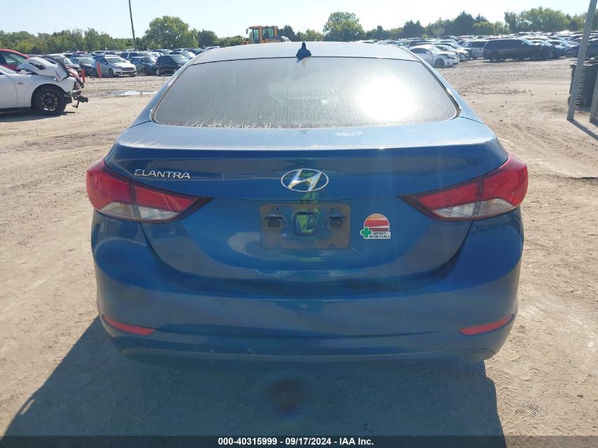 2016 Hyundai Elantra Se VIN: KMHDH4AE2GU606586 Lot: 40315999