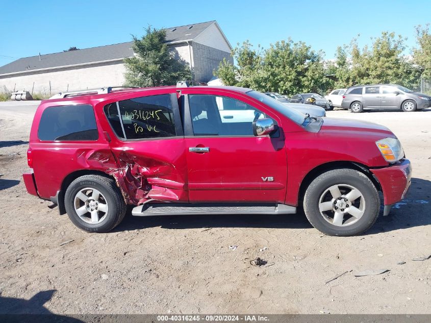 2005 Nissan Armada Se VIN: 5N1AA08B85N724550 Lot: 40316245