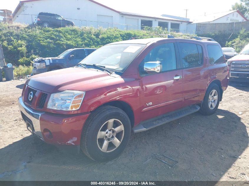 2005 Nissan Armada Se VIN: 5N1AA08B85N724550 Lot: 40316245