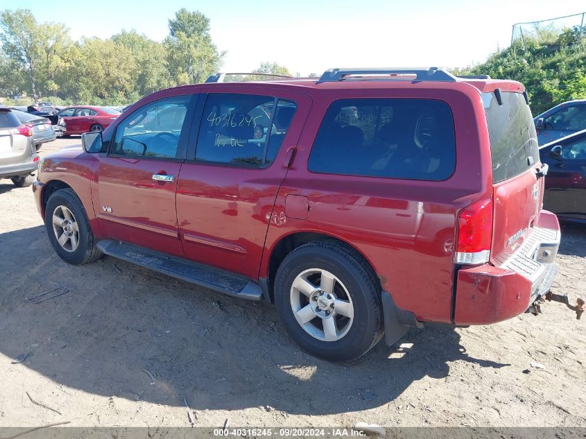 2005 Nissan Armada Se VIN: 5N1AA08B85N724550 Lot: 40316245