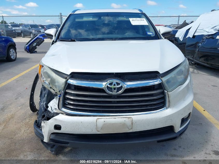 2016 TOYOTA HIGHLANDER XLE V6 - 5TDKKRFHXGS185413