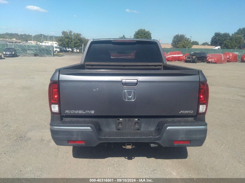 2017 Honda Ridgeline Rtl VIN: 5FPYK3F5XHB007673 Lot: 40316501