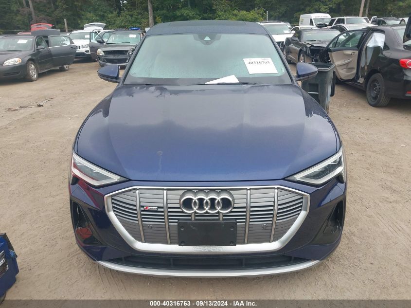 2021 Audi E-Tron Sportback Sportback Premium VIN: WA11AAGE4MB010186 Lot: 40316763