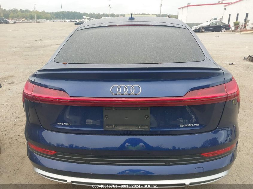 2021 Audi E-Tron Sportback Sportback Premium VIN: WA11AAGE4MB010186 Lot: 40316763