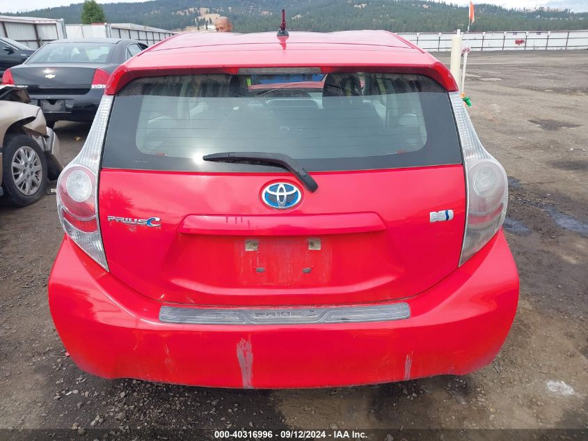 2012 Toyota Prius C VIN: JTDKDTB3XC1503104 Lot: 40316996